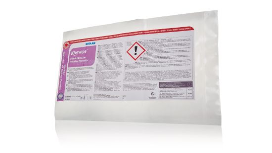 Klerwipe™ Sporicidal Low Residue Peroxide Blended with DI - Pouch Wipes
