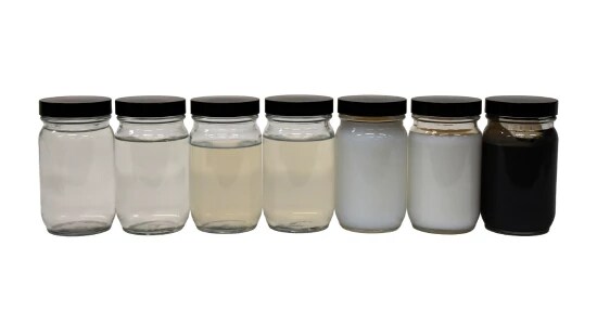 Colloidal Silica in jars.